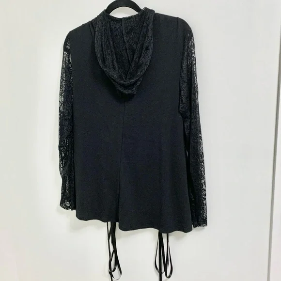 Torrid x Tripp NYC Lace Stretchy Hoodie Jacket - 1X - 14/16 - NEW - Picture 7 of 11